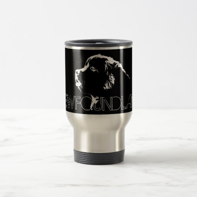 Neufundland Travel Mug Custom Newfundlander Gesche Reisebecher (Mittel)