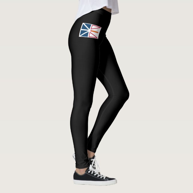 Neufundland und Labrador Flag Black Leggings (Rechts)