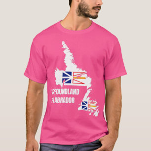 Neufundland und Labrador Flag Map, Kanada T-Shirt