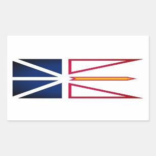 Neufundland und Labrador-Flagge (vertikal) Rechteckiger Aufkleber