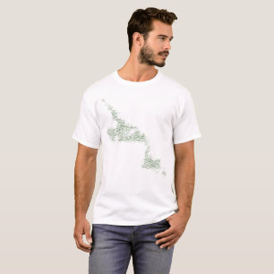 Neufundland- und Labrador-Karten-Shirt T-Shirt