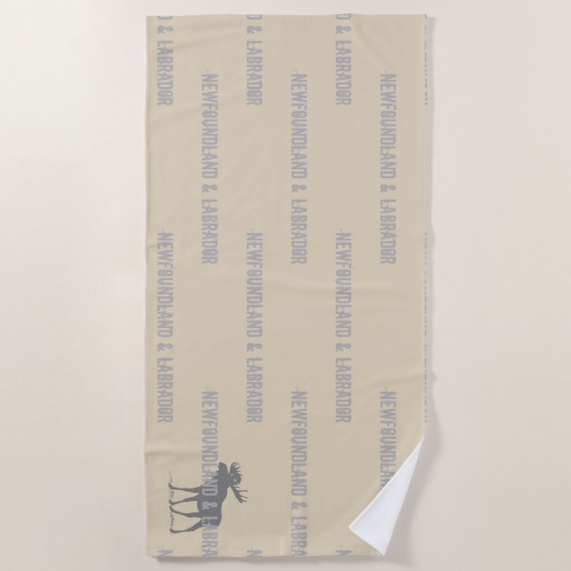 Neufundland und Labrador Strandtuch (Vorderseite)