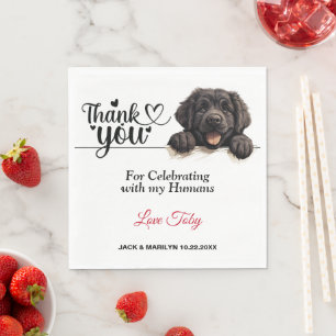 Neufundland Wedding Vielen Dank Serviette