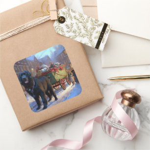 Neufundland Weihnachtsfeiertage Quadratischer Aufkleber