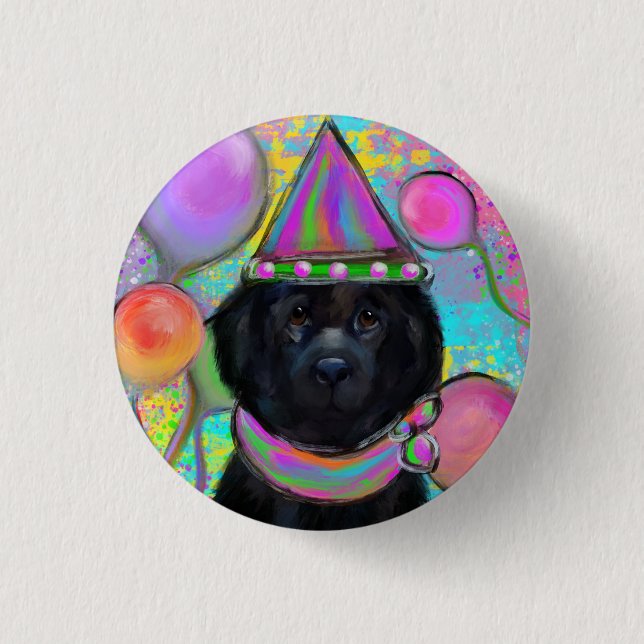 Neufundländer Button (Vorderseite)