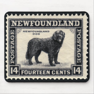 Neufundländer-Hund-Briefmarken-Geschenke Mousepad
