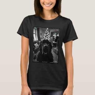 Neufundländer Hund erwischt Weihnachtsmann auf der T-Shirt