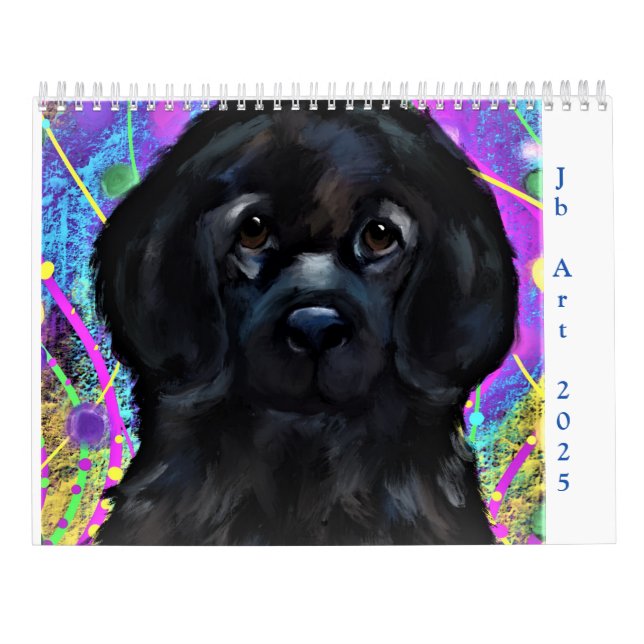 NEUFUNDLÄNDER HUND KALENDER (Rückseite)