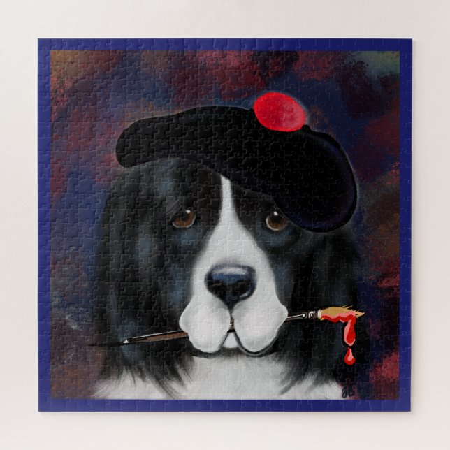 Neufundländer Hund Puzzle (Horizontal)