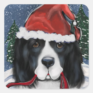 Neufundländer Hund Quadratischer Aufkleber