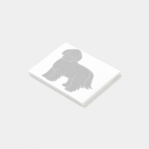 Neufundländer-Hund Schwarz Cartoon Post-it Klebezettel
