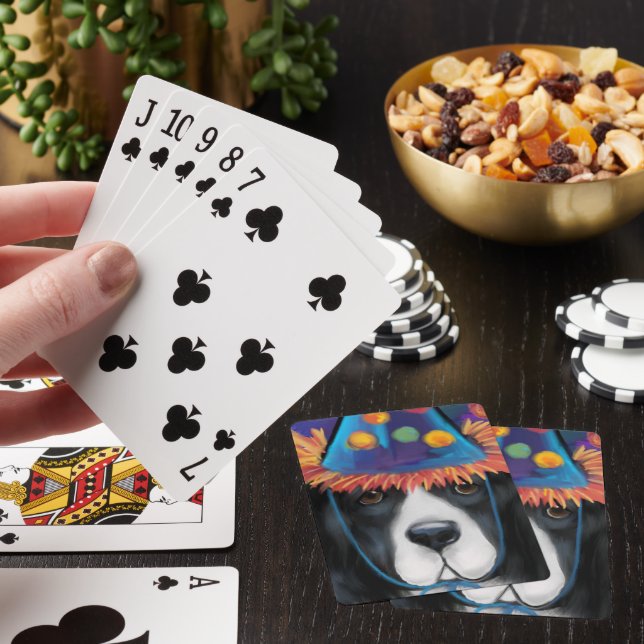 Neufundländer Hund Spielkarten (In Situ)