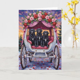 Neufundländer Hund Valentinstag  Karte