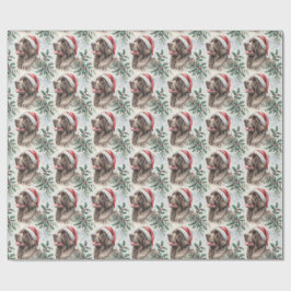 Neufundländer-Hund-Weihnachtsgeschenkpapier Geschenkpapier