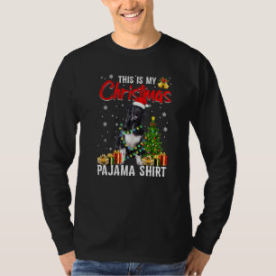 Neufundländer-Hund Weihnachtslichter Welpe Hund T-Shirt