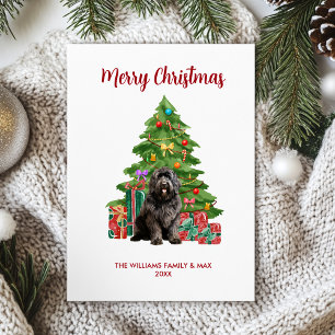 Neufundländer-Hundefamilien-Weihnachten Feiertagskarte