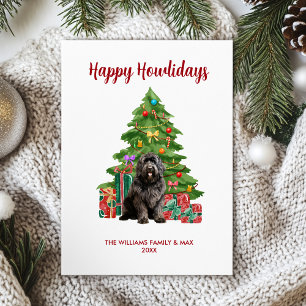 Neufundländer-Hundefamilien-Weihnachten Feiertagskarte