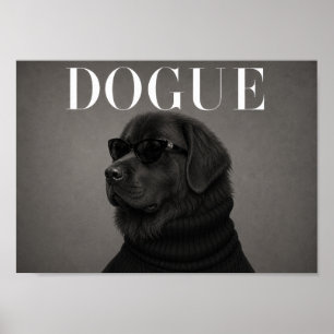 Neufundländer Luxus Mode Hund Kunst Druck Poster