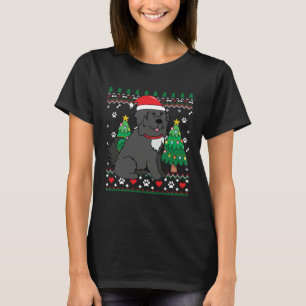 Neufundländer Newfie Weihnachtsbaum Hund T-Shirt