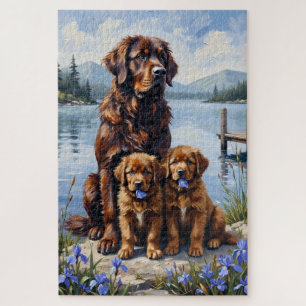 Neufundländer-Seebrise-Iris-Kunst Puzzle
