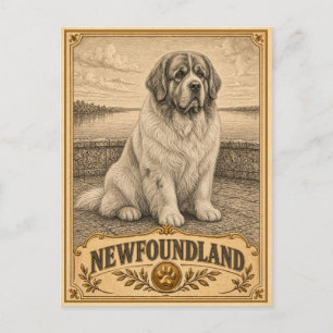 Neufundländer, Vintage Heritage Hund Postkarte