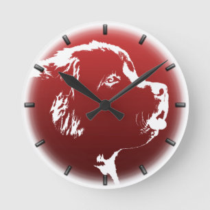 Neufundländer-Wanduhr für Hundebesitzer Dekoration Runde Wanduhr