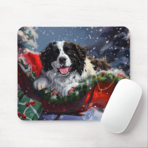 Neufundländer Weihnachtsfest Mousepad