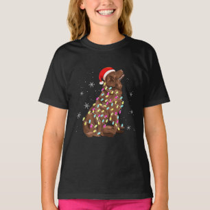 Neufundländer-Weihnachtslicht Lustiger Hundebesi T-Shirt