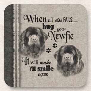 Neufundlandkunst, wenn alles Zitat versage Getränkeuntersetzer