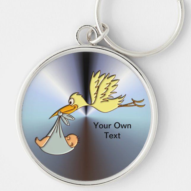 Neugeborene Baby-Ankunft - eine Schlüsselanhänger (Vorne)