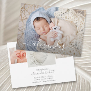 Neugeborene Foto Collage Geburtsankündigungen