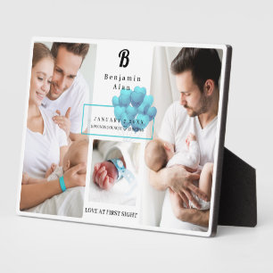 Neugeborene Geburtsstadien Foto Collage Monogram P Fotoplatte