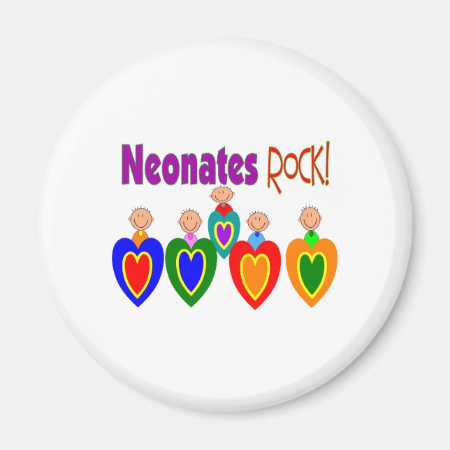 Neugeborene Geschenke "Neonates ROCK"! Magnet (Vorne)