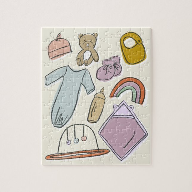 Neugeborene Illustrationen Puzzle (Vertikal)