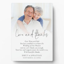 Neugeborene Liebe dankt Eltern Foto Hochzeit