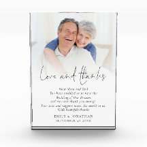 Neugeborene Liebe und Dank an Eltern Hochzeit