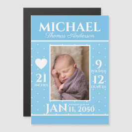 Neugeborene Neugeborene Babyankündigung Magneteinladung