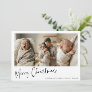 Neugeborenen-Baby-Ankündigung Weihnachten Multi-Fo