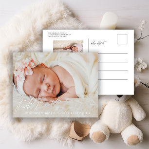 Neugeborenen-Baby-Dankeschön-Foto-Geburtsankündigu Postkarte