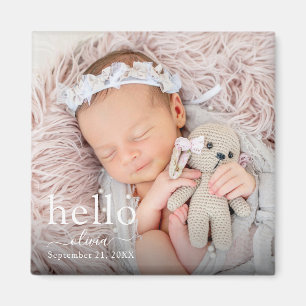 Neugeborenen-Baby-Foto-Name-Geburtsdatum-Andenken- Magnet