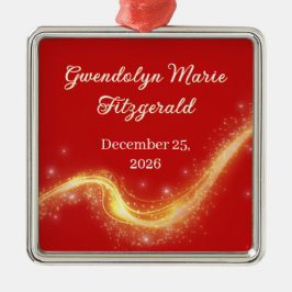 Neugeborenen-Babygeschenk rotes Gedenkgeburtsornam Ornament Aus Metall