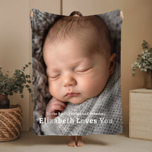 Neugeborenen-Sherpa-Decke als Geschenk für Großelt Sherpadecke