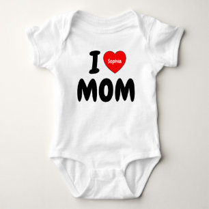 Neugeborenengeschenk: ICH LIEBE MAMA (Benutzerdefi Baby Strampler