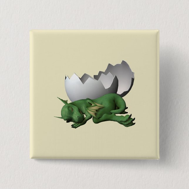 Neugeborener Drache Button (Vorderseite)