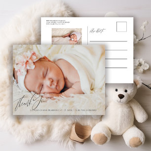 Neugeborenes Baby Dankeschön Foto Geburtsankündigu Postkarte
