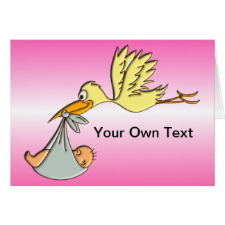 Neugeborenes Baby - eine Fliegen-Storch-Lieferung