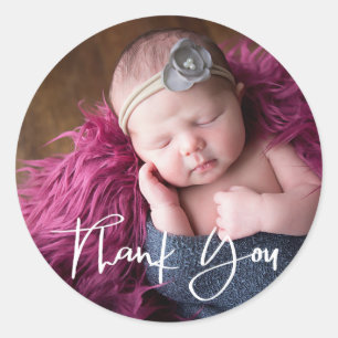 Neugeborenes Baby Foto Vielen Dank Sticker