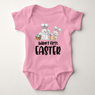 Neugeborenes Baby Girls Osteroutfit Bunny Baby Strampler