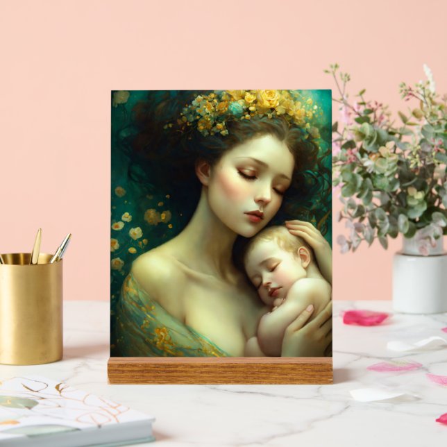 Neugeborenes Baby mit Mutterdesign Akryllisches Ze Acrylschild (Hochzeit)