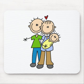 Neugeborenes Baby-Strichmännchen Mousepad